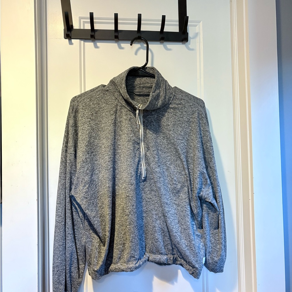 Vuori Heather Gray Quarter-Zip Pullover Medium